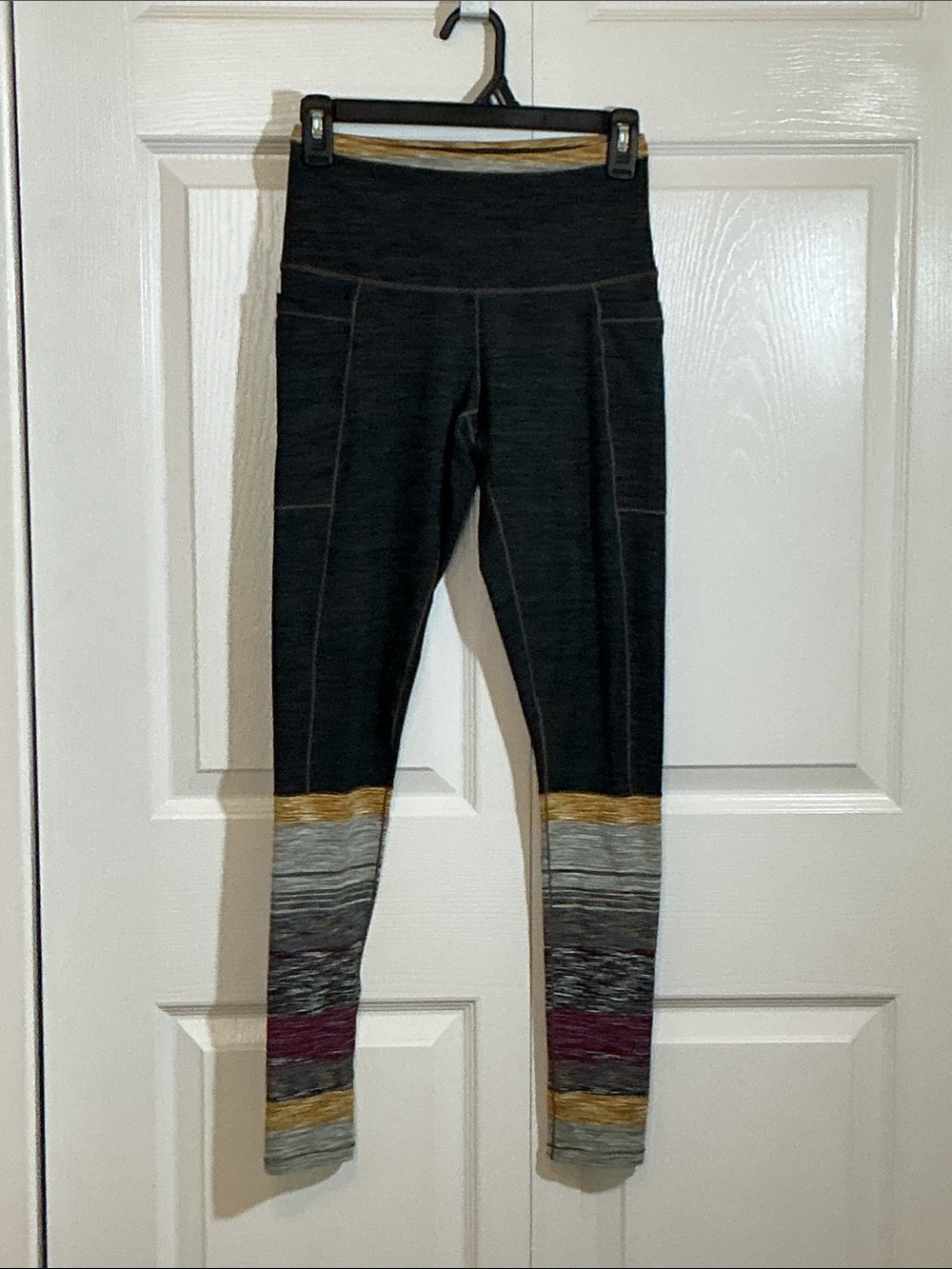 Prana Women’s Charcoal Gray Joggers with Gold Accent